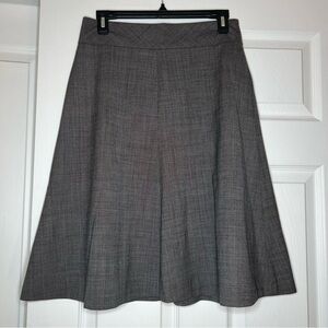 Banana Republic, 95% Wool, Gray, A-Line, Dogtooth Print Lined Skirt Women's Sz 4
